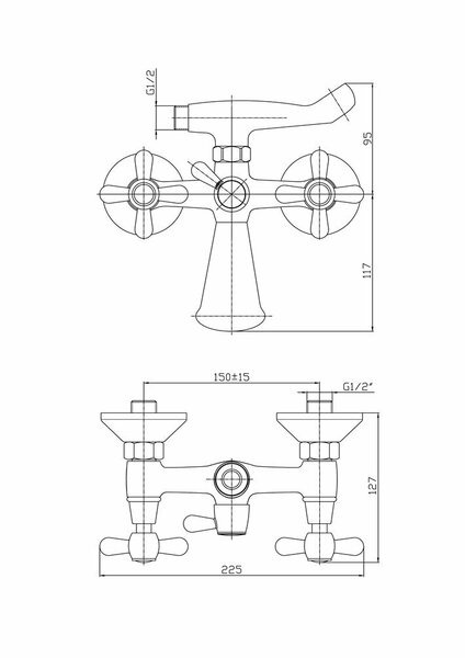 Смеситель для ванны Haiba HB3125